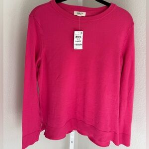 MACYS STYLE & CO. WOMENS LONG SLEEVE SWEATER - PINK SIZE LARGE NWT